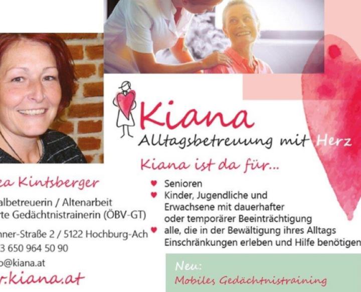 Kiana - Alltagsbetreuung mit Herz. Andrea Kintsberger