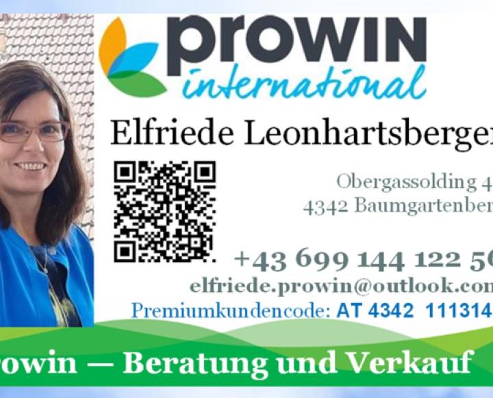 Elfriede Leonhartsberger Prowin Beratung und Verkauf. Elfriede Leonhartsberger